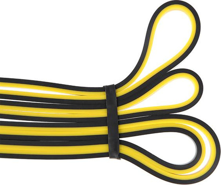 Guma taśma oporowa do ćwiczeń HMS Premium GU06 9x5x2250 mm żółto-czarna