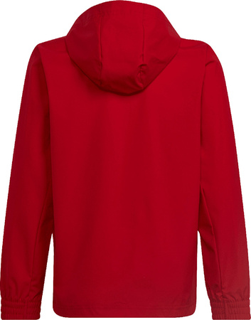 Kurtka dla dzieci adidas Entrada 22 All-Weather czerwona IK4013