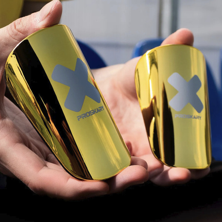 Ochraniacze piłkarskie Proskary Golden Goal Shin Pads 10,5x7 cm złote