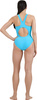 Kostium kąpielowy damski 4F F082 błękit turkusowy 4FWSS25USWSF082 48S