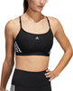 Stanik sportowy adidas Aeroreact Training Light-Support 3-Stripes Bra czarny HC7862