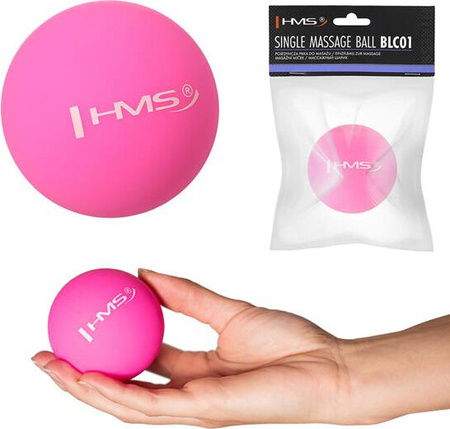 Pojedyncza piłka do masażu HMS blc01 pink lacrosse
