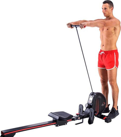 Wioślarz magnetyczny treningowy domowy HMS wymiary 187 x 58 x 47 cm