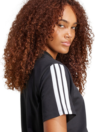 Koszulka damska adidas Essentials 3-Stripes Cotton czarna JM2393