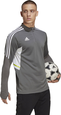 Bluza męska adidas Condivo 22 Training 1/2 zip szaro-biała HD2312
