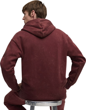 Bluza męska Puma ESS Elevated Relaxed Wash Hoodie bordowa 688049 96