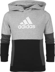 Bluza dla dzieci adidas Colourblock Hoodie szaro-czarna HN8563