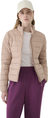 Kurtka damska puchowa 4F F533 beżowa 4FWSS25TDJAF533 83S