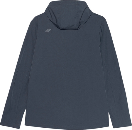 Kurtka przejściowa softshell z kapturem męska 4F membrana 5000 M043 szara 4FSS23TSOFM043 23S