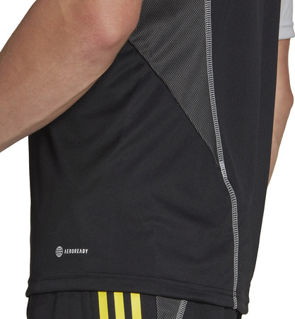 Koszulka męska adidas Tiro 23 Competition Jersey czarno-szara HU1295