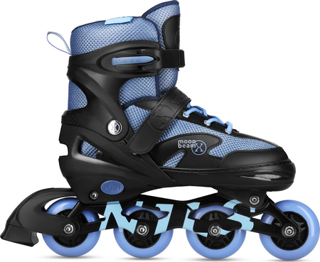 Łyżworolki rolki świecące koła LED regulowane ochraniacze Nils rozmiar 35-38