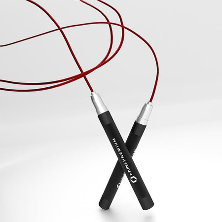 Szybka skakanka Hms Premium SK60 czarno-czerwona 2780 mm