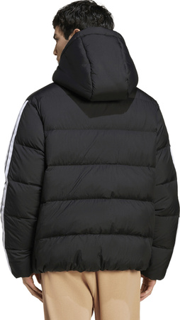 Kurtka męska adidas Essentials Climawarm 3 Stripes Puffer Down Hooded czarna JM4165
