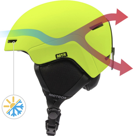 Kask narciarski snowbordowy i Meteor Avalo S 53-55 cm neonowy żółty 17288