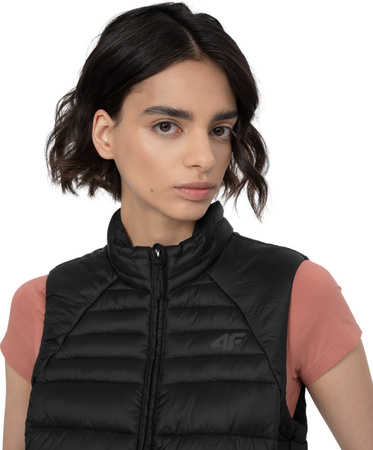 Kamizelka damska puchowa 4F F091 czarna 4FSS23TDJAF091 20S