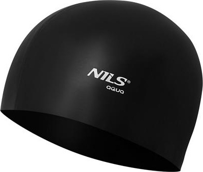Czepek silikonowy Nils aqua nqc jednokolorowy bk01 czarny