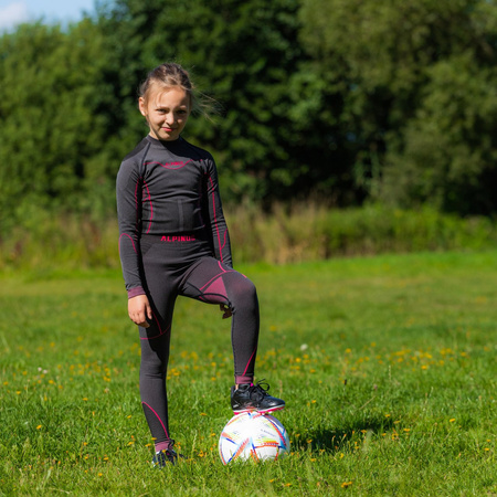 Bielizna termoaktywna dla dziewczynek Alpinus Tactical Mora Set grafitowo-różowa SI8937 - SI8939
