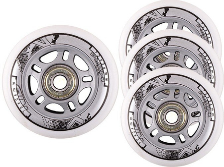 Zestaw Kółka Nils Extreme PU 72x24 82A Białe 4 sztuki   ABEC-7 8 sztuk