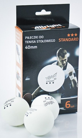 Piłeczki do tenisa stołowego 40mm białe 6 sztuk