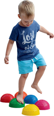 Półkula sensoryczna z wypustkami 2 sztuki Żółta