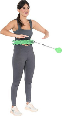 Hula hop z wypustkami i obciążnikiem HMS hhw01 zielone