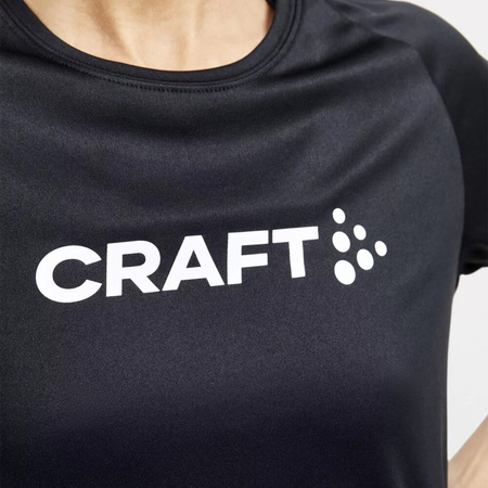 Damska koszulka Craft CORE UNIFY LOGO TEE W czarny rozmiar M
