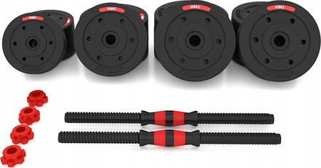 Sztanga gryf z obciążeniem sztangielki / hantle kompozyt HMS SGP40 40 kg