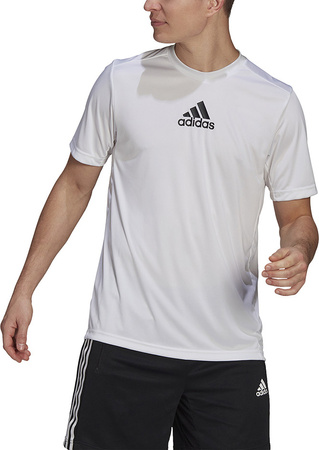 Koszulka męska adidas Primeblue Designed to Move biała GM2135