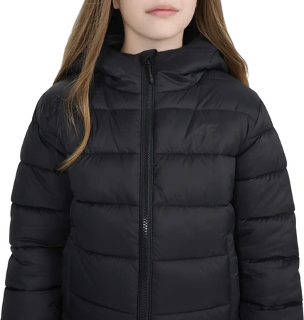 Kurtka puchowa dla dzieci 4F U0704 czarna 4FJWAW25TDJAU0704 20S