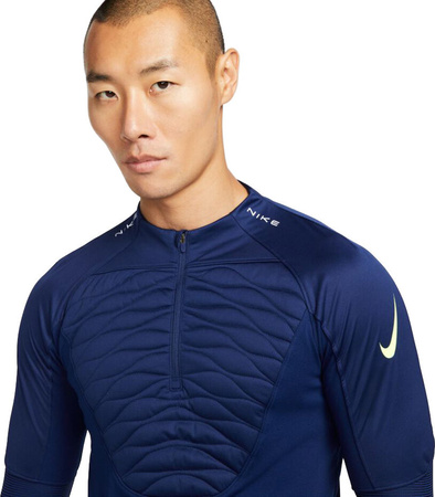 Bluza męska Nike NK Therma-Fit Strike Drill Top Winter Warrior granatowa DC9156 492