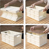 Składana skrzynia kempingowa turystyczna biała z funkcją stołu 2w1 Nils Camp NCB4007 35x22x12 cm 15L