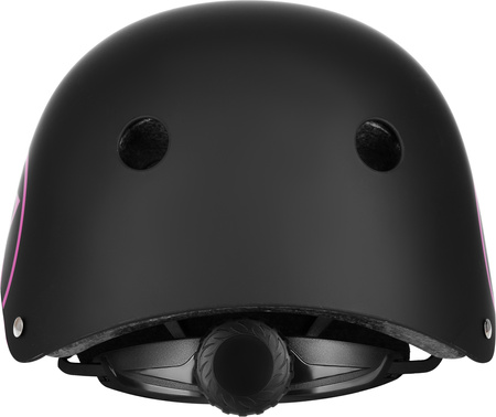 Dziecięcy kask rowerowy na rolki hulajnogę regulowany Nils Extreme MTW001-1 czarno-różowy r L (58-61cm)