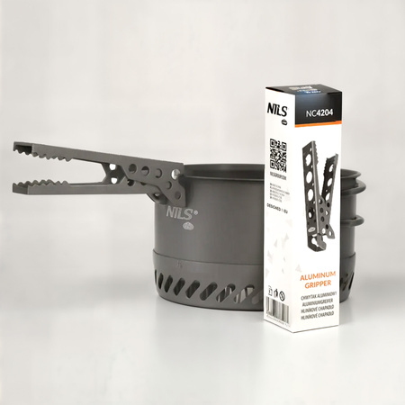 Chwytak aluminiowy turystyczny kempingowy rączka do garnków Nils Camp NC4204