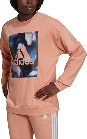 Bluza damska adidas Youforyou Sweatshirt morelowa HA2431