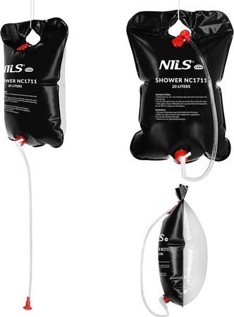 Prysznic turystyczny kempingowy przenośny Nils Camp NC1711 czarny 20L