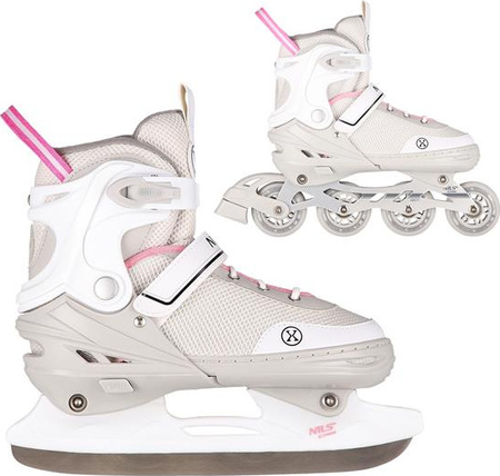 Łyżworolki rolki łyżwy z wymienną płozą hokejową 2w1 Nils Extreme rozmiar M (34-38)