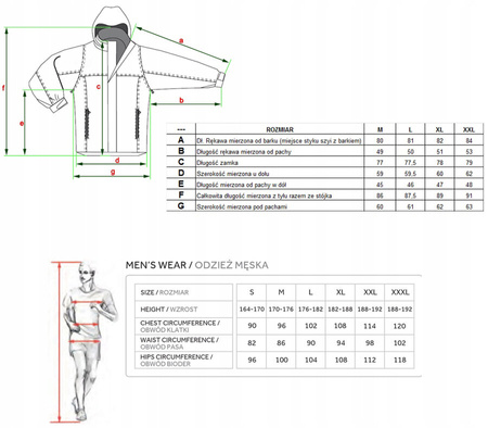 Męska lekka kurtka trekkingowa Hi-Tec Resti czarna rozmiar XXL