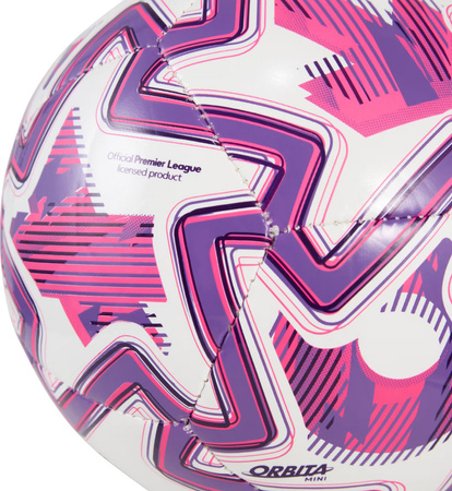 PIłka nożna Puma Orbita Mini Premier League biało-fioletowo-różowa 84721 01