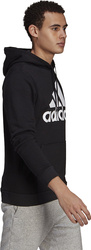 Bluza męska adidas Essentials Fleece Big Logo Hoodie czarna GK9220