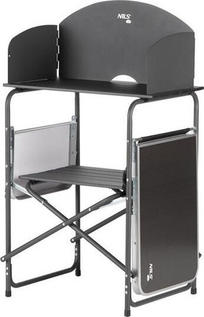 Szafka turystyczna kempingowa z osłoną Nils Camp NC3041 składana czarna 140x110x48cm