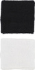 Frotki na rękę Nike Swoosh Wristbands 2 szt. biało-czarne N1012405036OS
