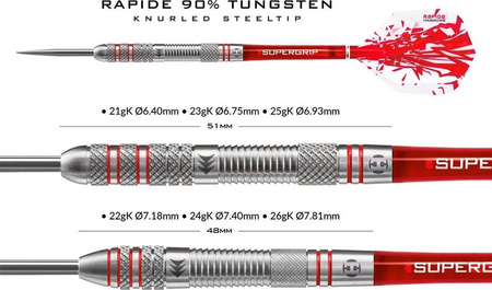 Rzutki Harrows RAPIDE 90% Steeltip