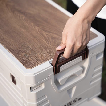 Składana skrzynia kempingowa turystyczna z funkcją stołu szafki 2w1 50l Nils Camp NCB4002