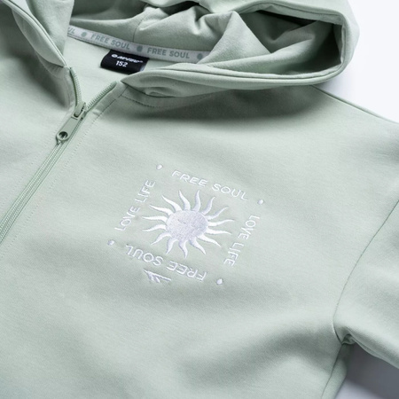 Dziecięca bluza bawełniana rozpinana z kapturem Hi-tec Rigel Jrg rozmiar 164