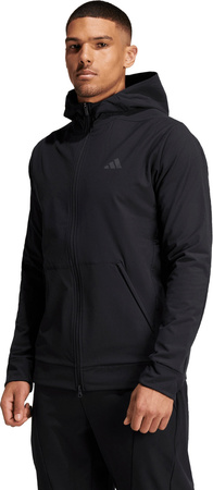 Bluza męska adidas Designed for Training COLD.RDY Full-Zip Hoodie czarna IN5607