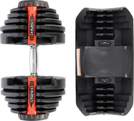 Zestaw stojak hantle powlekane gumowane regulowane HMS