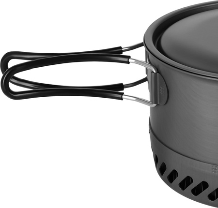 Garnek turystyczny z radiatorem aluminiowy z pokrywką Nils Camp NC4203 1000ml