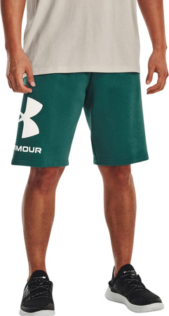 Spodenki męskie Under Armour Rival FLC Big Logo Shorts zielone 1357118 722