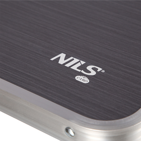 Stół i 4 krzesła turystyczne kempingowe Nils Camp NC1633 zestaw składany ciemnoszary