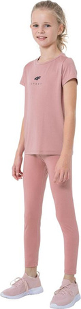 Legginsy dla dziewczynki 4F różowe HJZ22 JSPDF002 53S